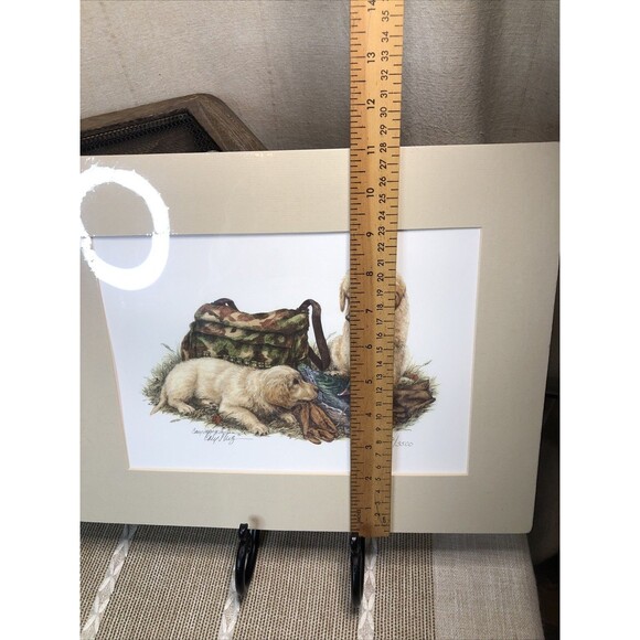 Cary Savage Ingram DOUBLE TROUBLE LE S&N Print Lab Pups Decoy 1122/3500 11x14 - Picture 6 of 9